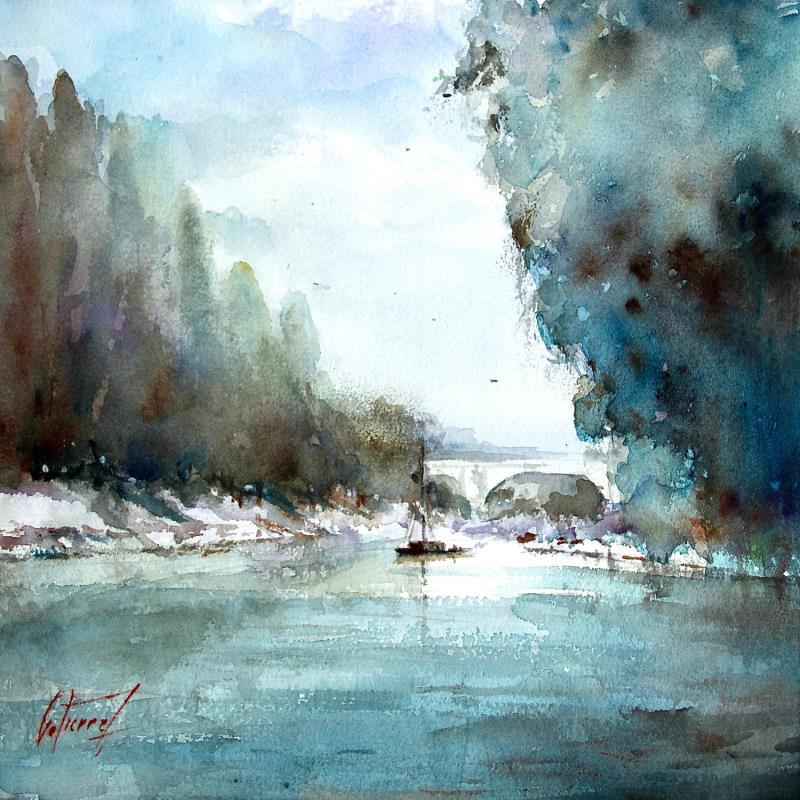 Painting La Loire vue sur le pont Wilson by Gutierrez | Painting