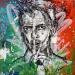 Gemälde David Bowie von Luma | Gemälde Street art Porträt Pop-Ikonen Acryl