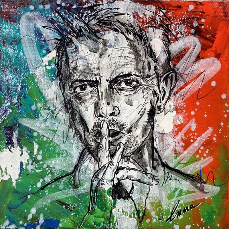 Painting David Bowie by Luma | Painting Street art Acrylic Pop icons, Portrait