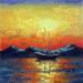 Painting Peaceful Sunset by Pigni Diana | Painting Figurative Landscapes Oil