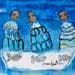 Painting Pêche en bleu by Guillon Anne | Painting Figurative Mixed Life style