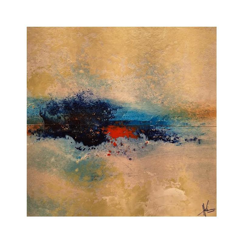 Painting Abstraction #742 by Hévin Christian | Painting Abstract Wood Minimalist