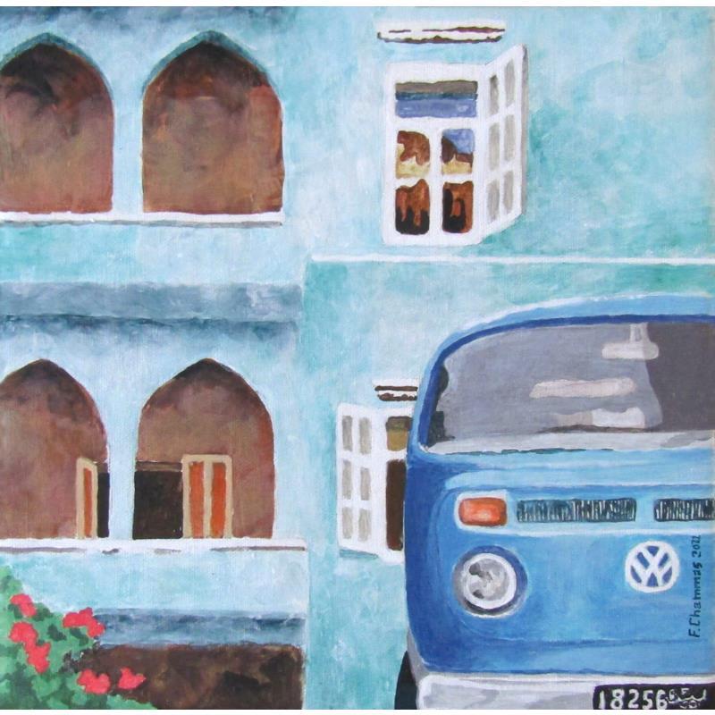 Peinture Blue Van par Chammas Fady | Tableau Figuratif