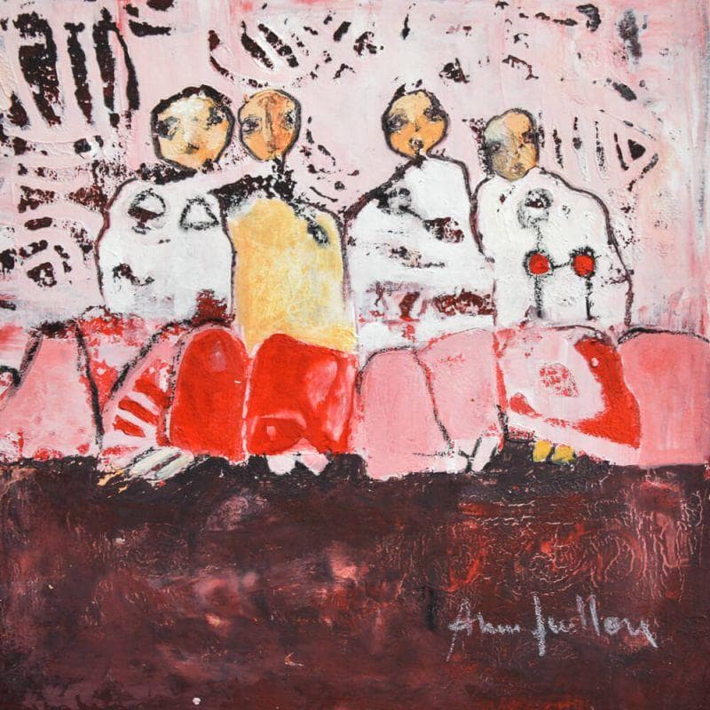 Painting Scénette by Guillon Anne | Painting Figurative Mixed Life style