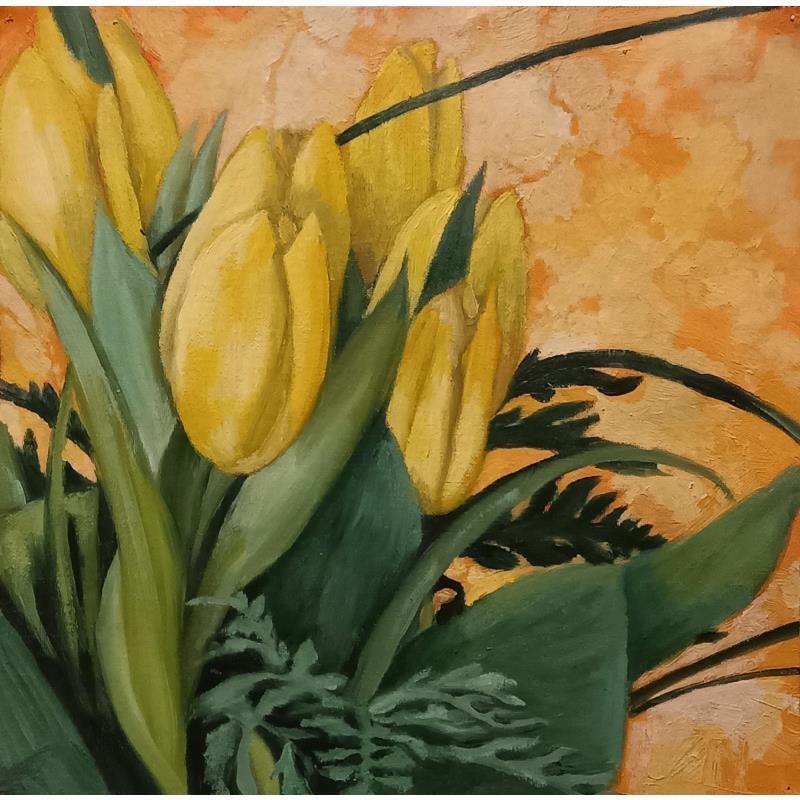 Gemälde Tulipani von Parisotto Alice | Gemälde Figurativ Öl Pop-Ikonen, Stillleben