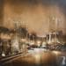 Painting Browtown by Guillet Jerome | Painting Figurative Urban Acrylic