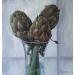 Peinture Tre carciofi par Parisotto Alice | Tableau Figuratif Natures mortes Huile