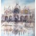 Peinture Piazza San Marco par Lida Khomykova | Tableau Figuratif Urbain Aquarelle