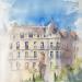 Painting House in Grenoble by Lida Khomykova | Painting Watercolor