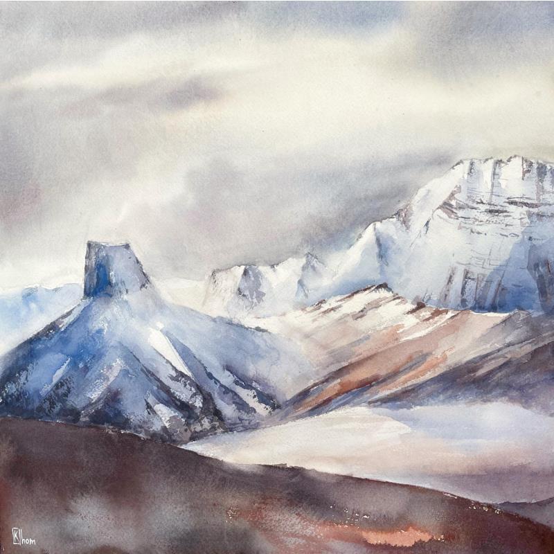 Painting Plateau du Vercors by Lida Khomykova | Painting Watercolor