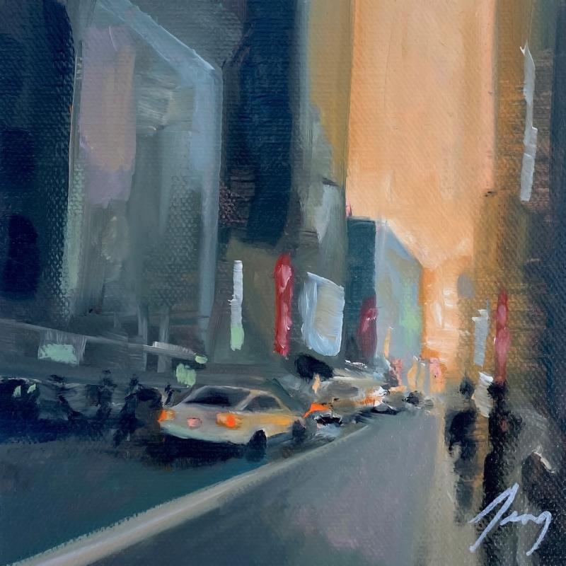 Painting NY- 20h10 by Jung François | Painting Figurative Urban Oil