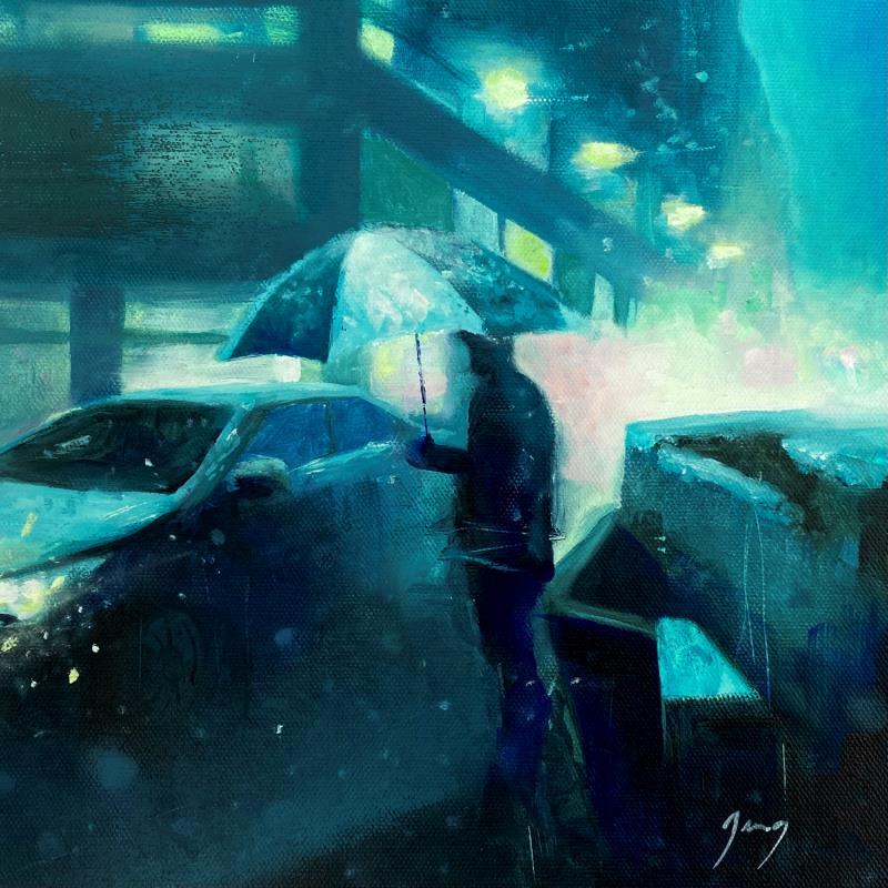 Gemälde Blizzard 2 von Jung François | Gemälde Figurativ Öl Urban