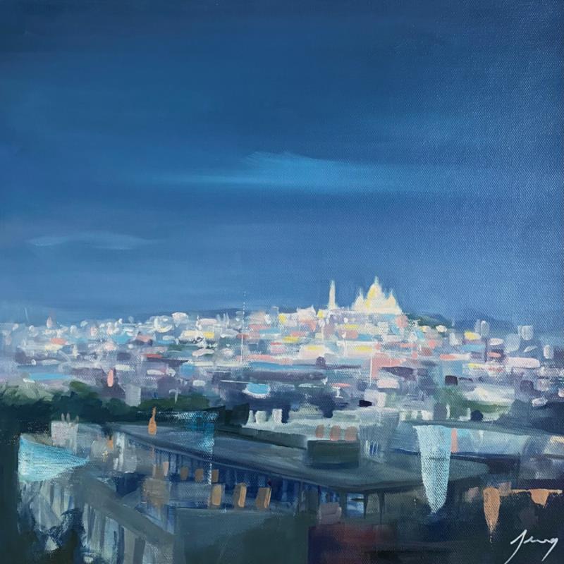 Gemälde La butte Montmartre von Jung François | Gemälde Figurativ Urban Öl