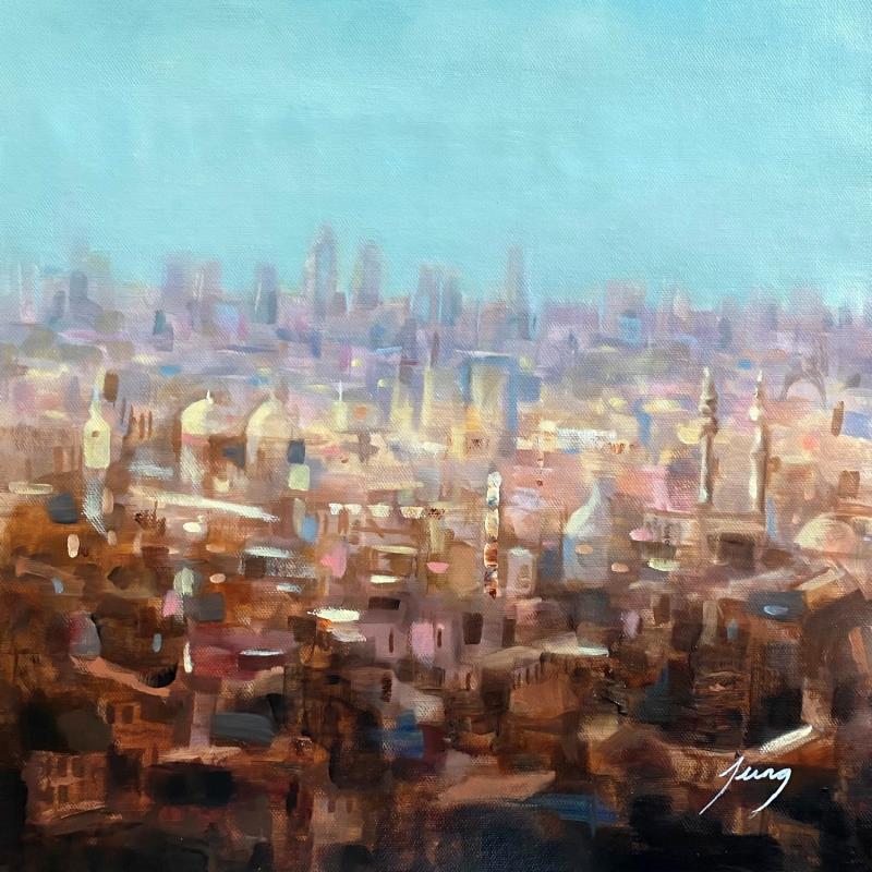 Painting Le Caire 2 by Jung François | Painting Figurative Oil Urban