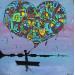Peinture Cœur à prendre par Fanny | Tableau Art Singulier Paysages Bois