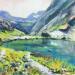 Peinture Lac du crozet Belledonne par Lallemand Yves | Tableau Figuratif Paysages Huile Acrylique