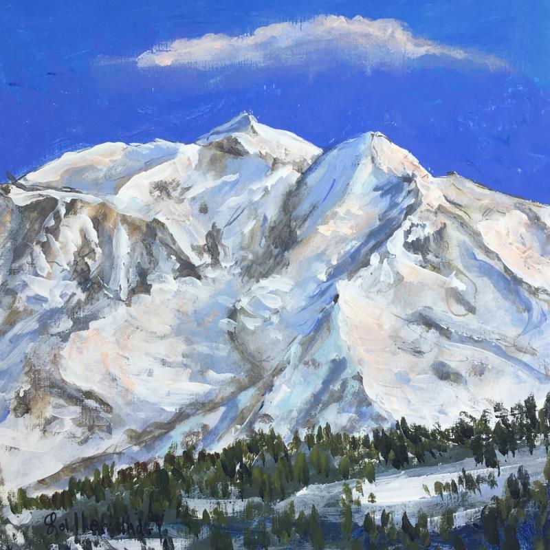 Gemälde Chaine du Mont Blanc von Lallemand Yves | Gemälde Figurativ Landschaften Öl Acryl