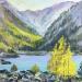 Painting Lac du Lauvitel Ecrins by Lallemand Yves | Painting Figurative Landscapes Oil Acrylic