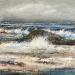 Peinture Apres l'orage  par Rocco Sophie | Tableau Art Singulier Huile Acrylique Collage Sable