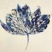 Peinture je suis fleur bleue  par Rocco Sophie | Tableau Art Singulier Huile Acrylique Collage Sable