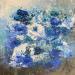 Gemälde Jardin d'azur  von Rocco Sophie | Gemälde Art brut Öl Acryl Collage Sand
