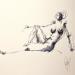 Painting Régine by Sahuc François | Painting Figurative Nude Acrylic