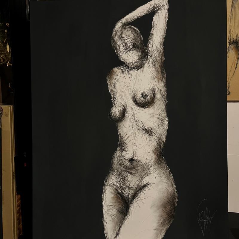 Painting Marion by Sahuc François | Painting Figurative Acrylic Nude