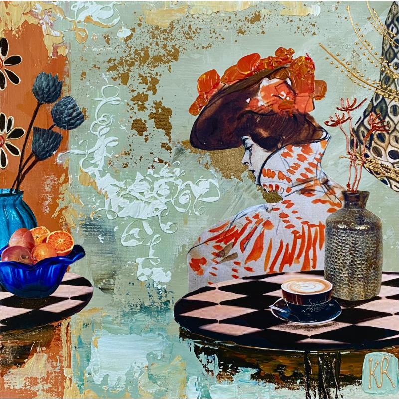 Painting THEA by Romanelli Karine | Painting Figurative Gluing