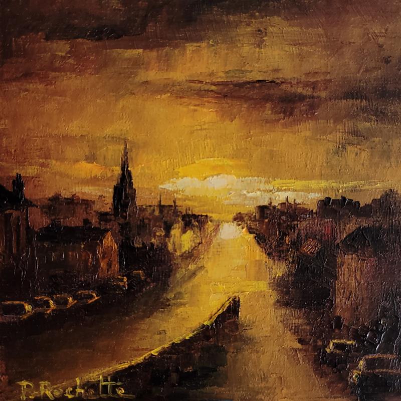 Painting Crépuscule  by Rochette Patrice | Painting Figurative Urban Oil