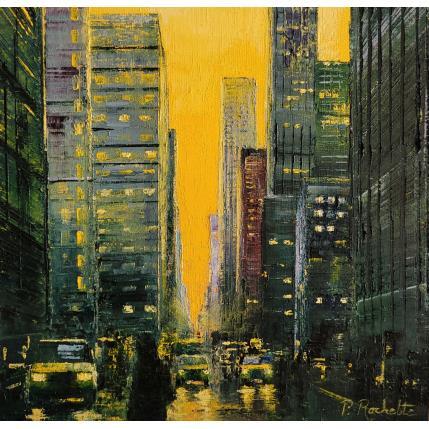Painting Yellow sky  by Rochette Patrice | Painting Figurative Oil Pop icons, Urban