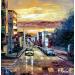 Painting Evening light  by Rochette Patrice | Painting Figurative Urban Oil