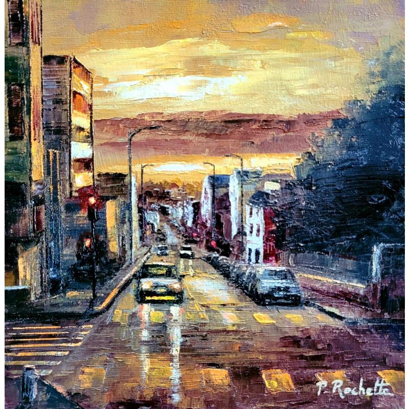 Gemälde Evening light  von Rochette Patrice | Gemälde Figurativ Urban Öl