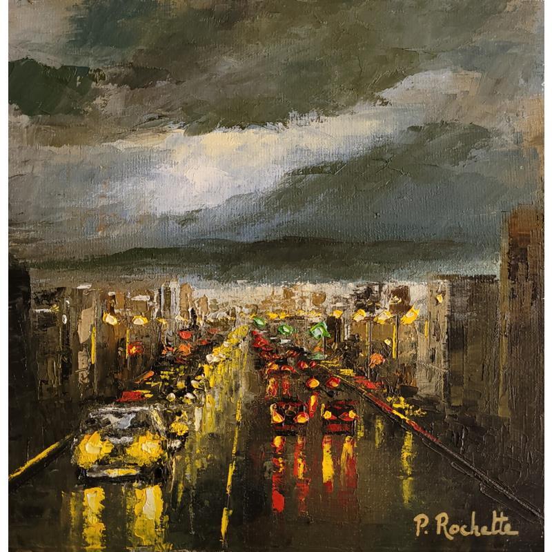 Painting Orage by Rochette Patrice | Painting Figurative Urban Oil