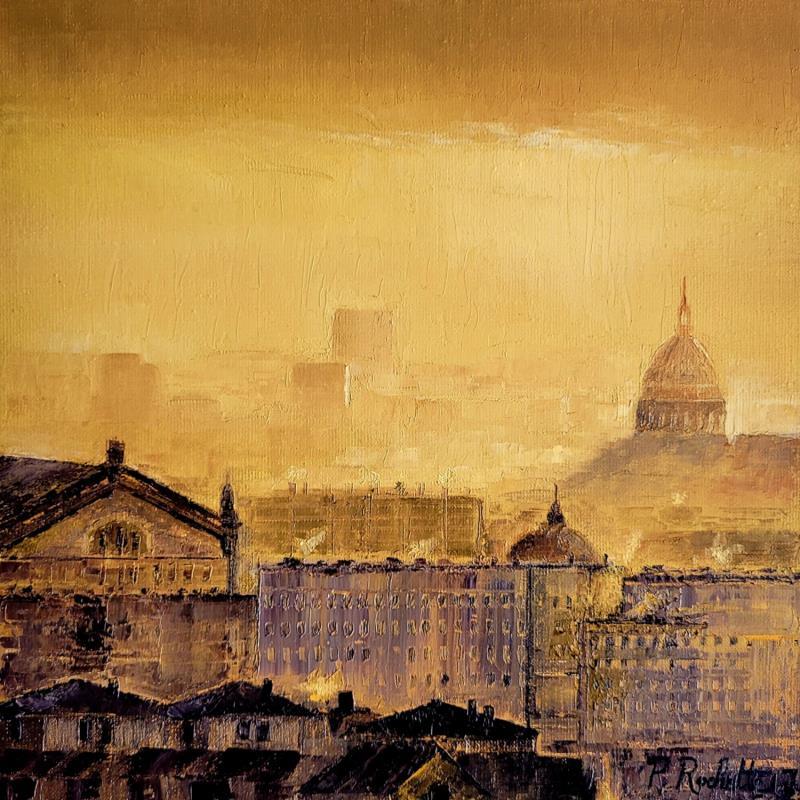 Gemälde Crépuscule d’hiver von Rochette Patrice | Gemälde Figurativ Urban Öl