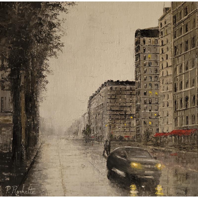 Peinture Après la pluie  par Rochette Patrice | Tableau Figuratif Urbain Huile