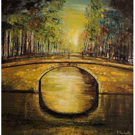 Peinture Over the canal par Rochette Patrice | Tableau Figuratif Huile Urbain