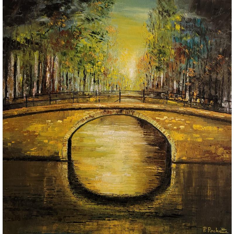 Gemälde Over the canal von Rochette Patrice | Gemälde Figurativ Urban Öl