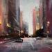 Painting New York, futur proche by Zbylut Ludovic | Painting Figurative Architecture Oil
