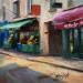 Painting Les couleurs de Paname by Zbylut Ludovic | Painting Figurative Architecture Oil