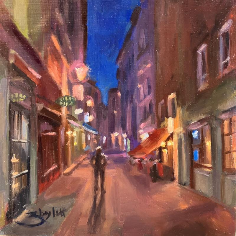 Painting La nuit by Zbylut Ludovic | Painting Figurative Architecture Oil