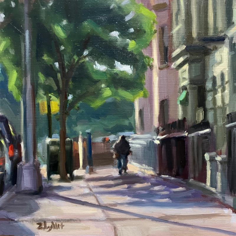 Painting Quartier de Manhattan by Zbylut Ludovic | Painting Figurative Oil Architecture, Life style
