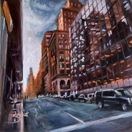 Painting 5ème avenue by Zbylut Ludovic | Painting Figurative Oil Architecture