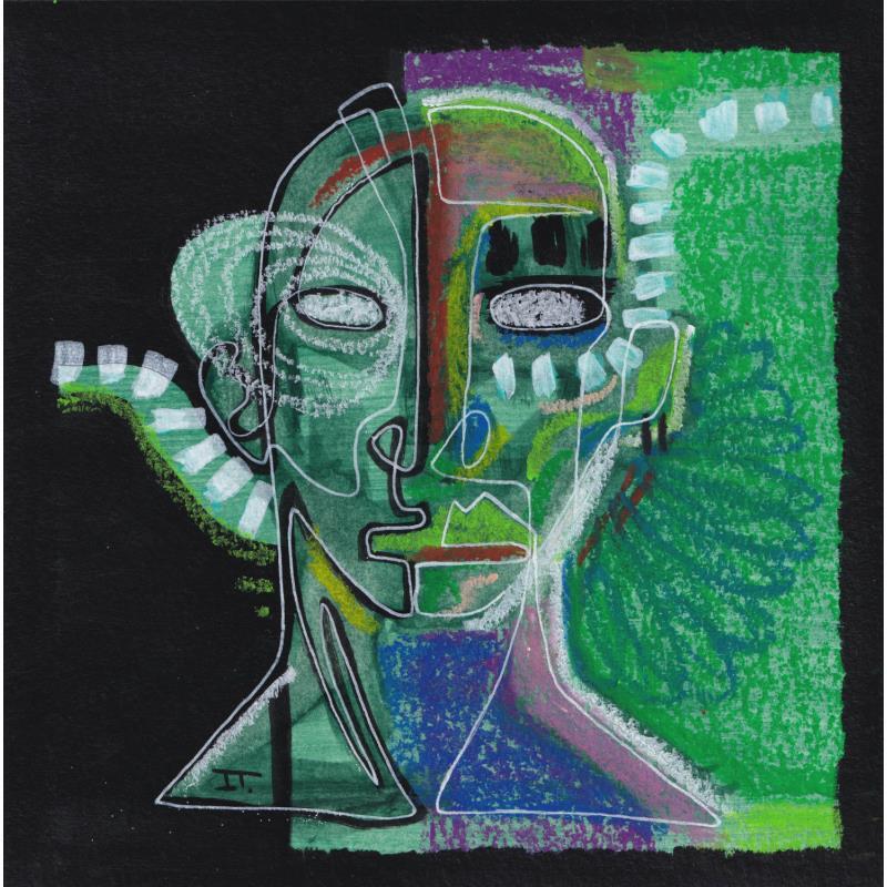 Gemälde -Analyse von Detovart | Gemälde Figurativ Porträt Musik Urban Acryl Posca Pastell