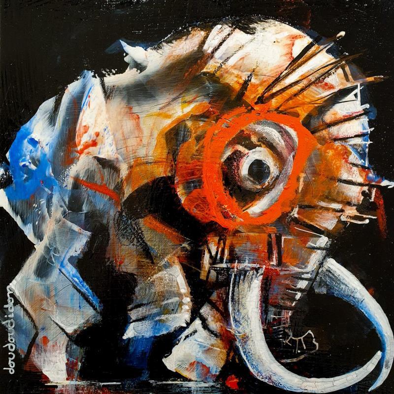 Painting Vers le haut du glacier à la fraise by Doudoudidon | Painting Raw art Animals Metal Acrylic
