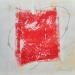 Painting abstract red C 21 by Wilms Hilde | Painting Abstract Minimalist Cardboard Gluing