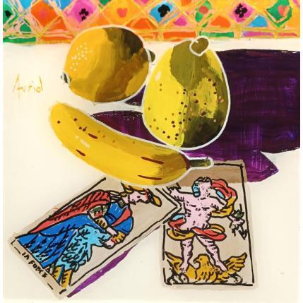 Peinture Les fruits et les tarots par Auriol Philippe | Tableau Figuratif Acrylique natures mortes