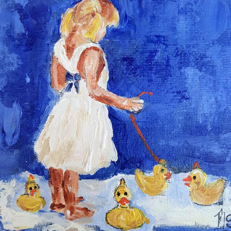 Painting C'est la danse des canards ! by Soizeau Françoise | Painting Figurative Acrylic Life style