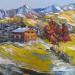 Painting Premières neiges d'automne by Degabriel Véronique | Painting Figurative Landscapes Oil