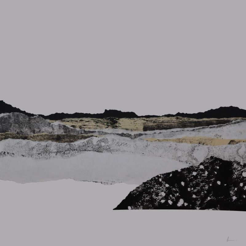 Painting #30 from the series The Land Seems Inhabited to Them by Sousa de Sousa Bárbara | Painting Abstract Gluing Black & White, Landscapes, Minimalist, Pop icons