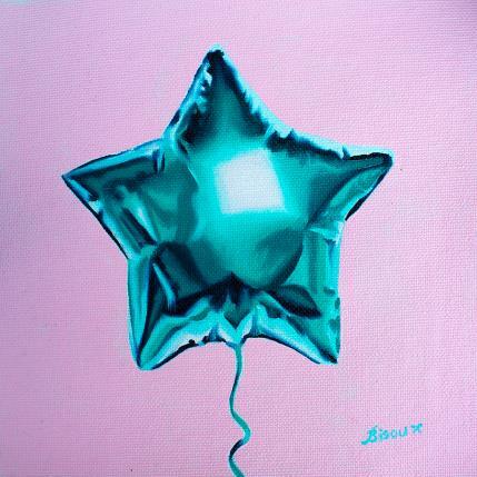 Painting Star balloon by Bisoux Morgan | Painting Figurative Oil Pop icons, still-life